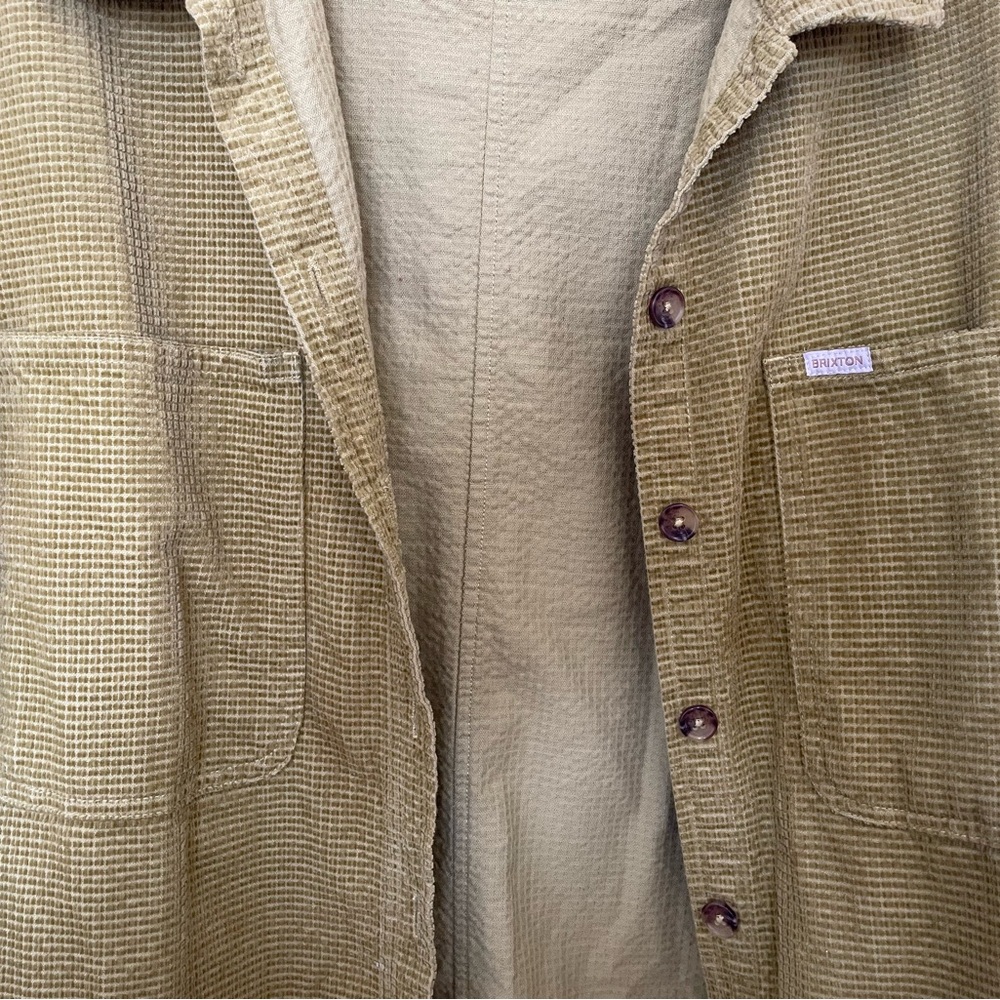 Brixton Olive Green Corduroy Shirt - Picture 11 of 11